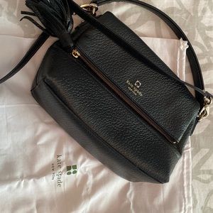 kate spade Black Handbag with tassel and shoulder strap
